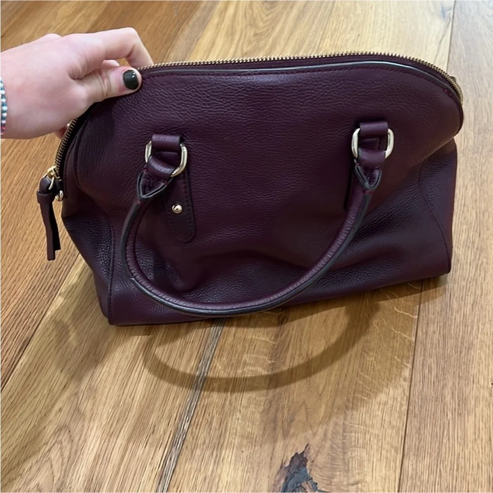 Kate Spade Merlot Colored Pebbled Leather Satchel - Picture 6 of 6